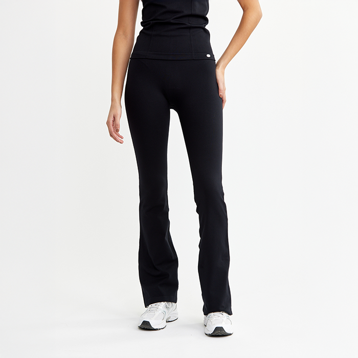 Drop Of Mindfulness Seamless Flare Tights, , Sort