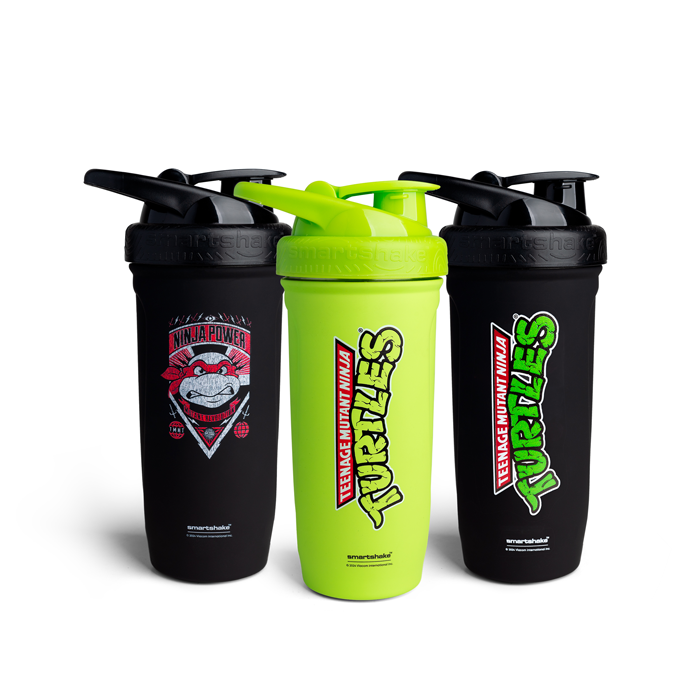 SmartShake - Reforce rustfrit stål TMNT, klassisk logo grøn + 900 ml