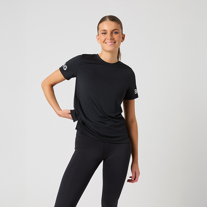 Björn Borg Womens T-shirt, L, Black Beauty
