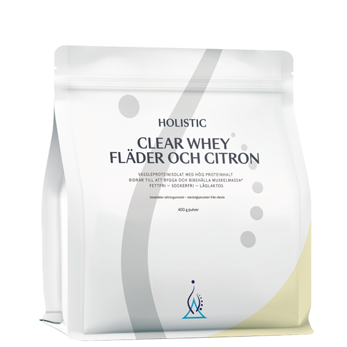 Clear Whey valleproteinisolat hyldeblomst og citron 400g