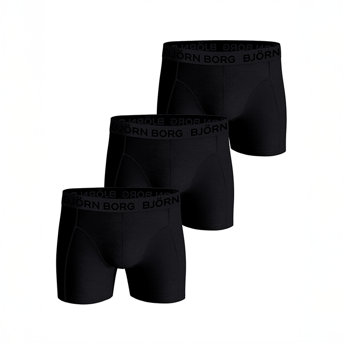Björn Borg Cotton Stretch Boxers 3-pack Sort, M