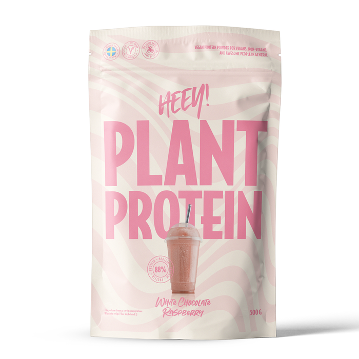 Heey! Vegan Plant Protein + Vitamin B12 White Chocolate Raspberry (500 g)