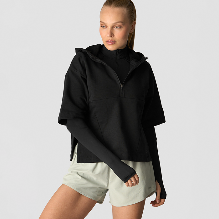 Mirage Mid Sleeve Hoodie Wmn, Black