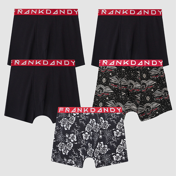 Boxershorts 5 pack Sort Rød