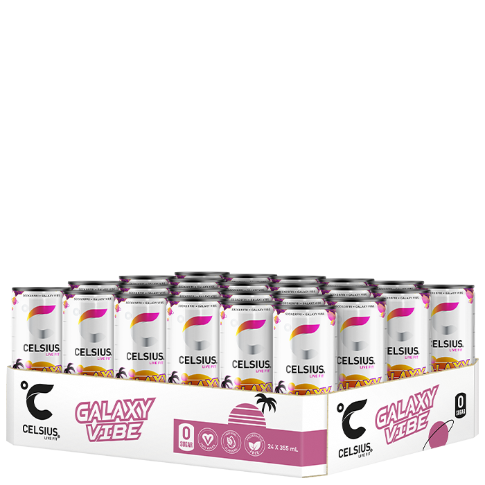 24 x Celsius Energidrik 355 ml Galaxy Vibe - NEW