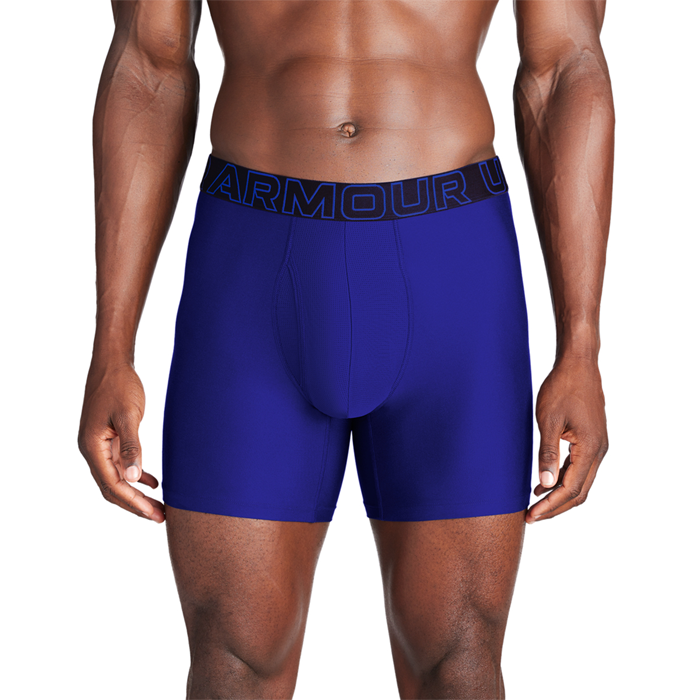 Under Armour 3P Performance Tech Solid 6in Boxers Sort/Blå polyester Small Herre