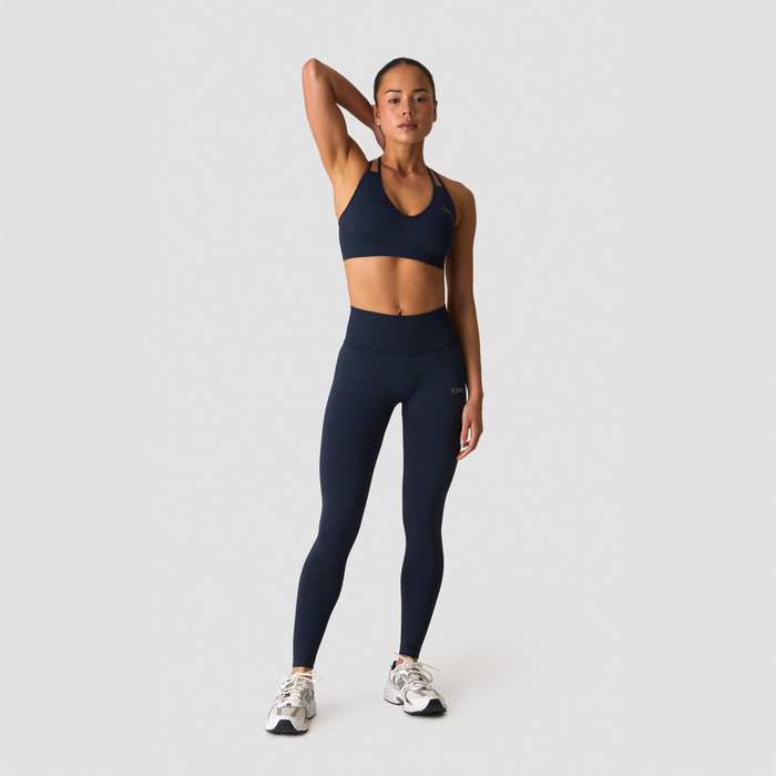 Define Seamless V‑udsk&aring;ret Sports‑BH M&oslash;rkebl&aring;
