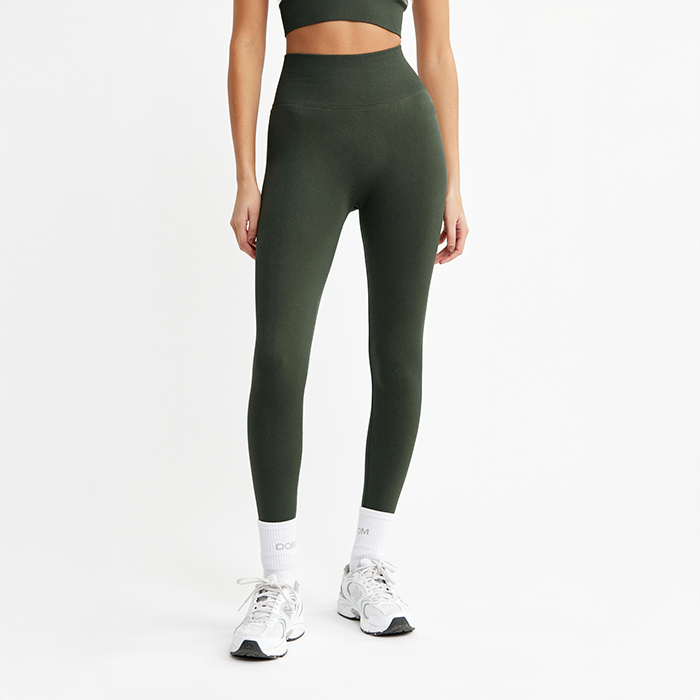 Drop Of Mindfulness Signature Seamless Tights, , Dark Green