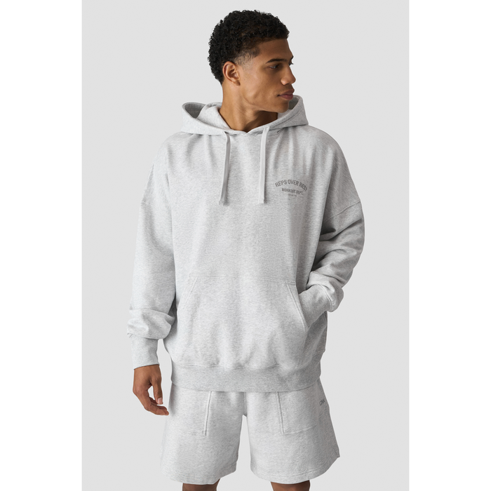 Grit Hoodie, Light Grey Melange