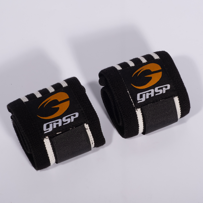 Hardcore Wrist Wraps, One size, Black/white