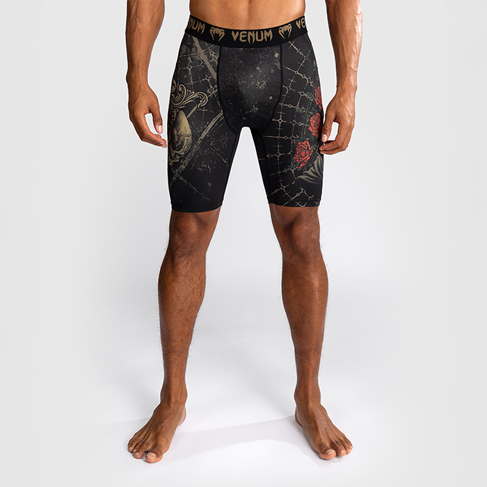 Santa Muerte 5.0 Vale Tudo Shorts Sort Guld