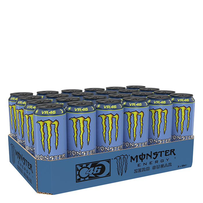 24 x Monster Energy Valentino Rossi Zero Sugar Energidrik 50 cl