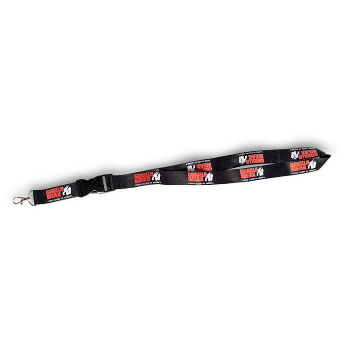 Eloy Lanyard, black/red, Gorilla Wear