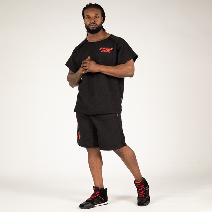 Augustine Old School Shorts, Black/Red