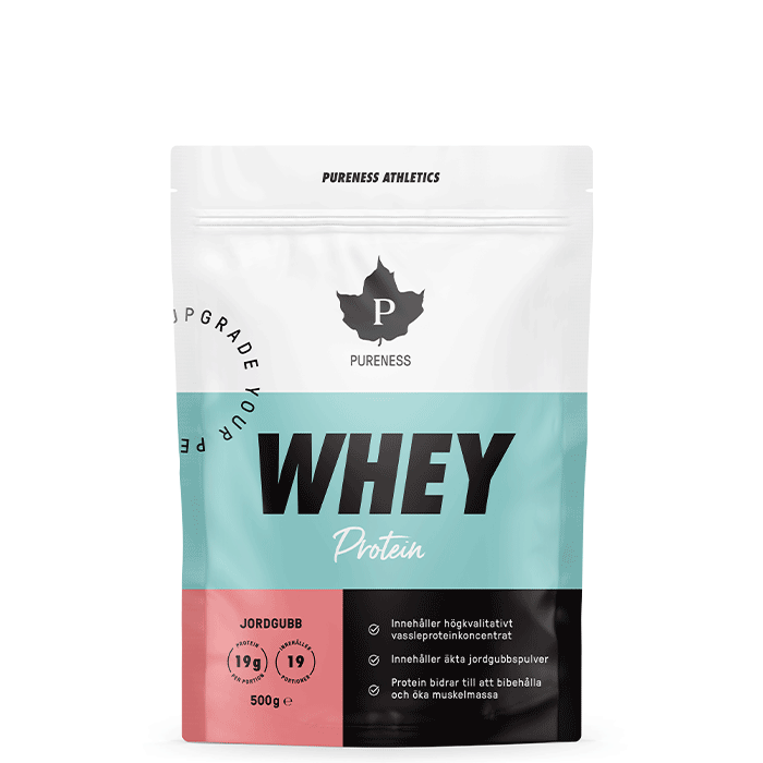 Pureness Athletics Whey Protein, Jordbær, 500 g