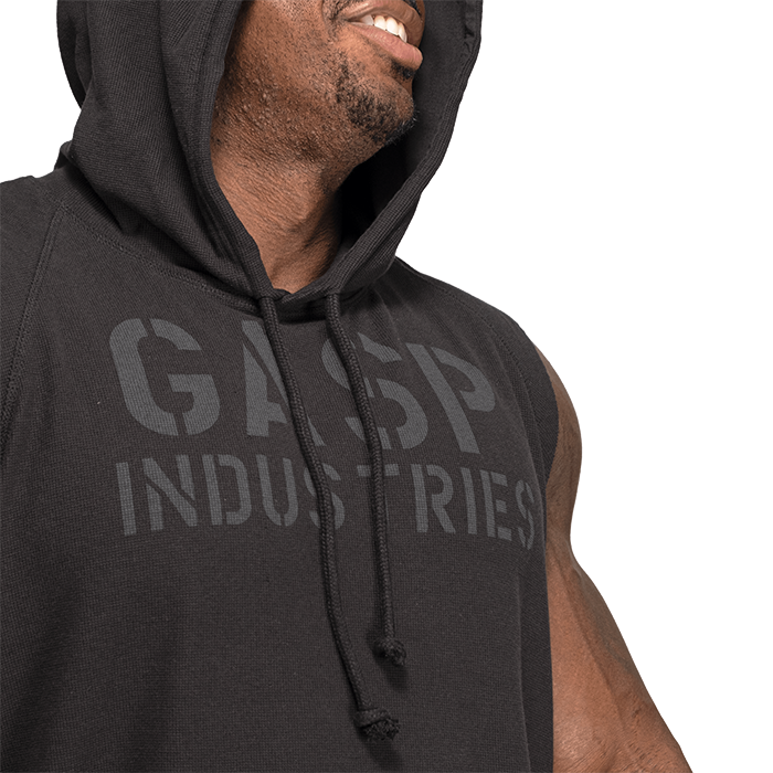 Thermal Kort&aelig;rmet Hoodie Sort