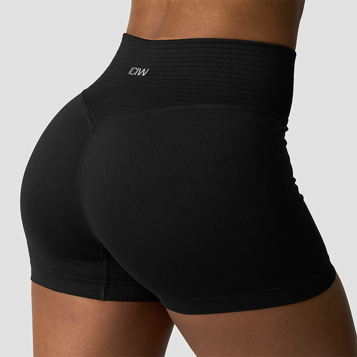 Define Seamless V-formede shorts Sort