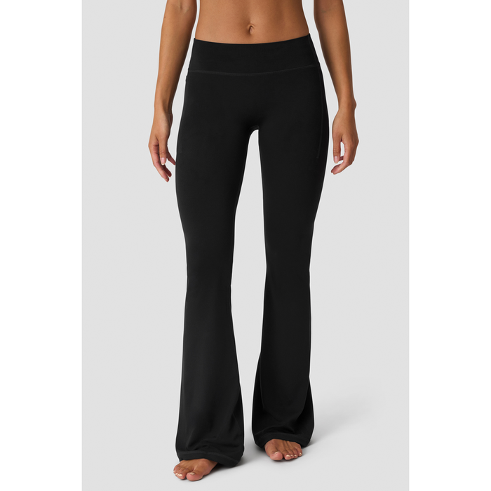 Luxe Flare Tights Mid Rise Sort