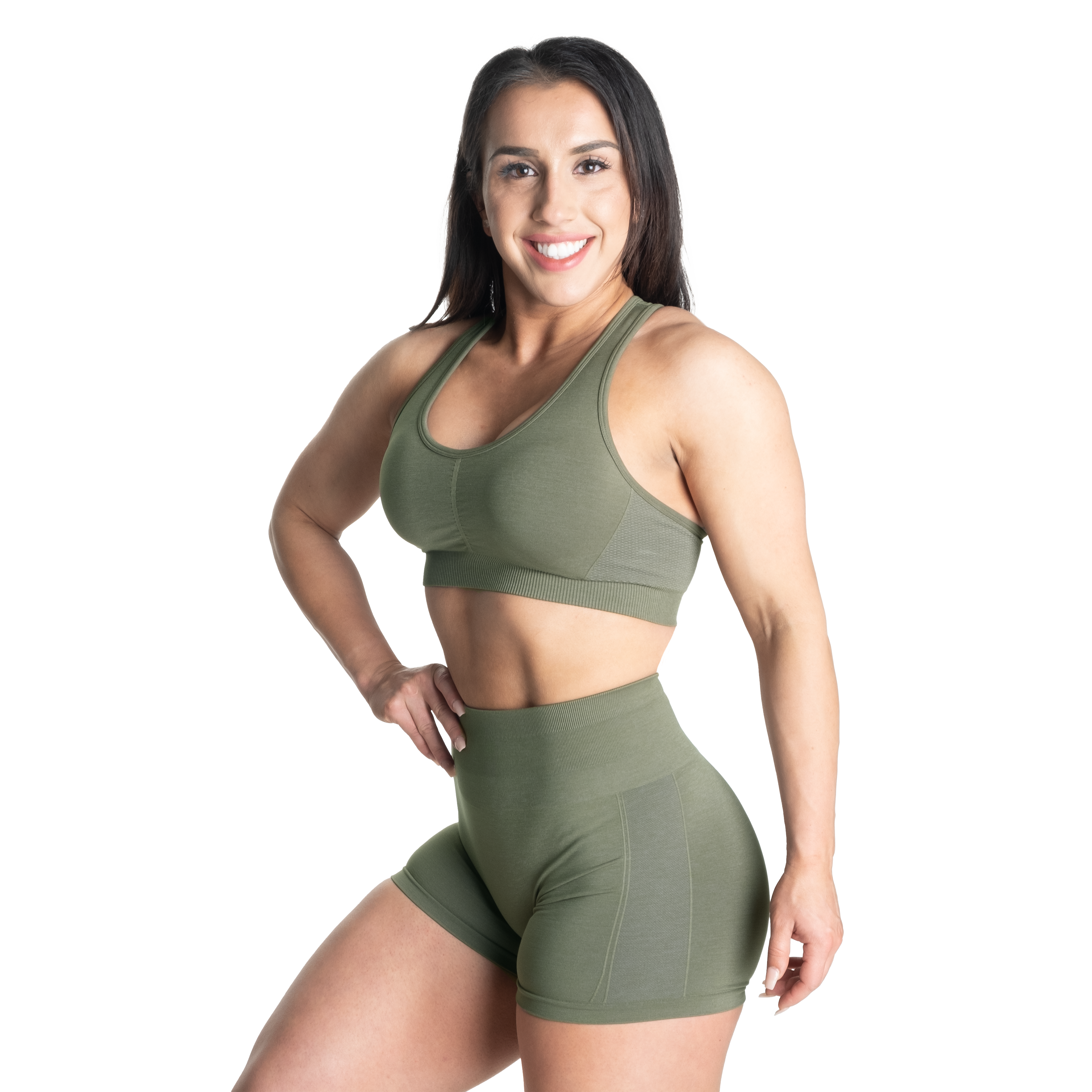 Scrunch Sports Bra, Washed Green