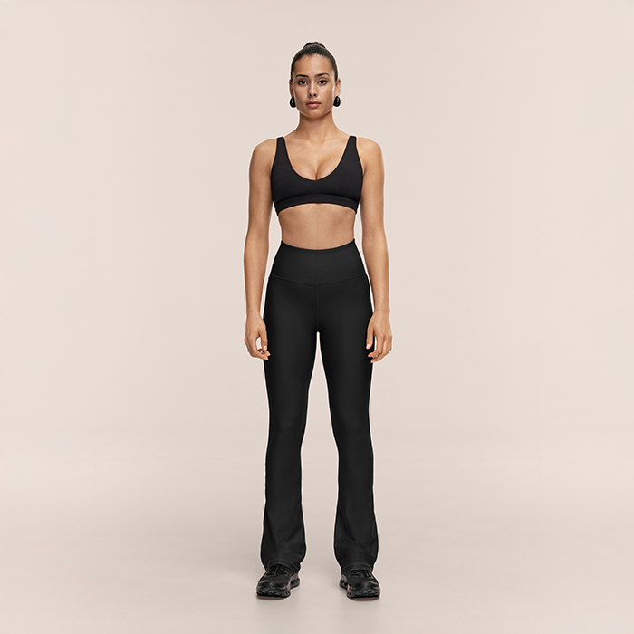 Soft Touch Flare Pants Sort