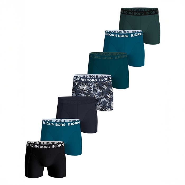 Björn Borg Cotton Stretch Boxers 7-pack Sort, L