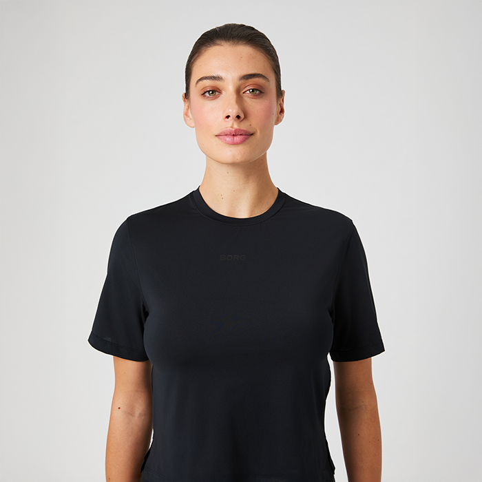 Borg Cropped T-shirt Sort