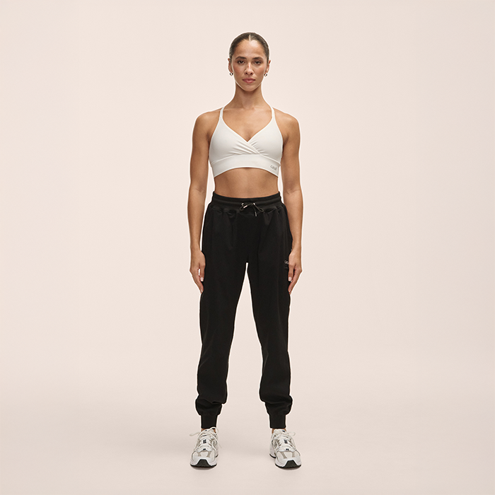 Step Woven Bukser Sort