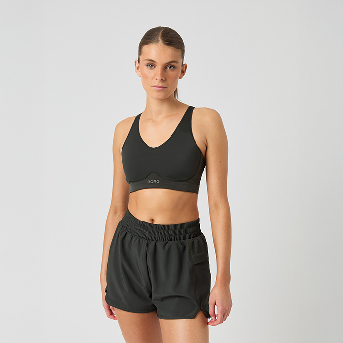 Björn Borg Borg Mid V Support Sports Bra Grøn, XS