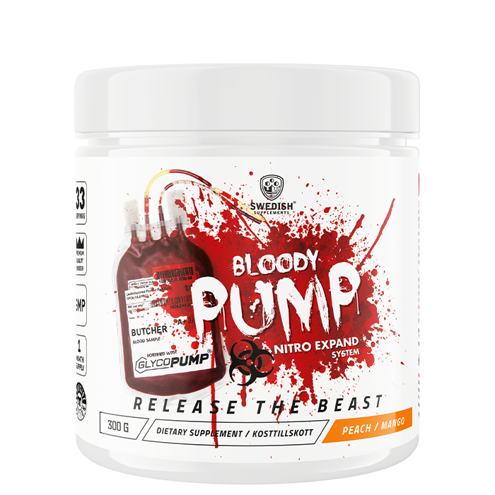 Swedish Supplements Bloody Pump, Peach Mango, 300 g