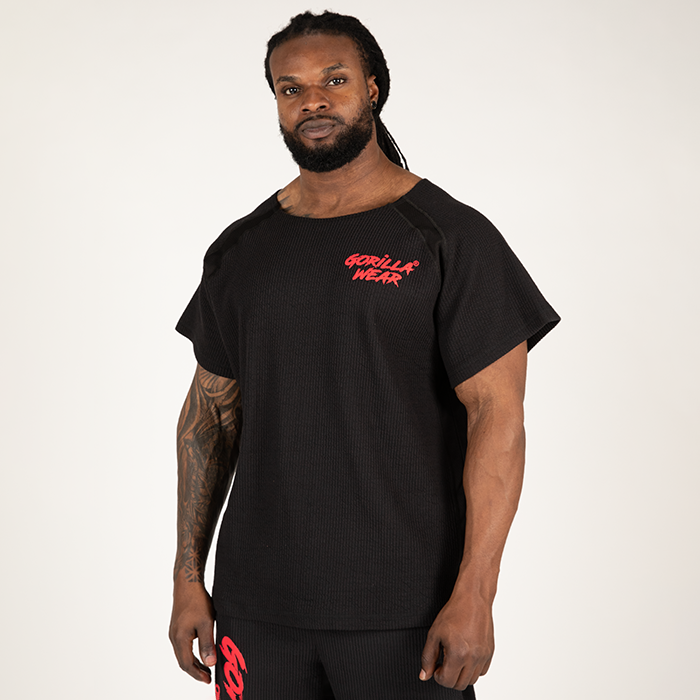 Augustine Old School Work Out Top, black/red, small/medium