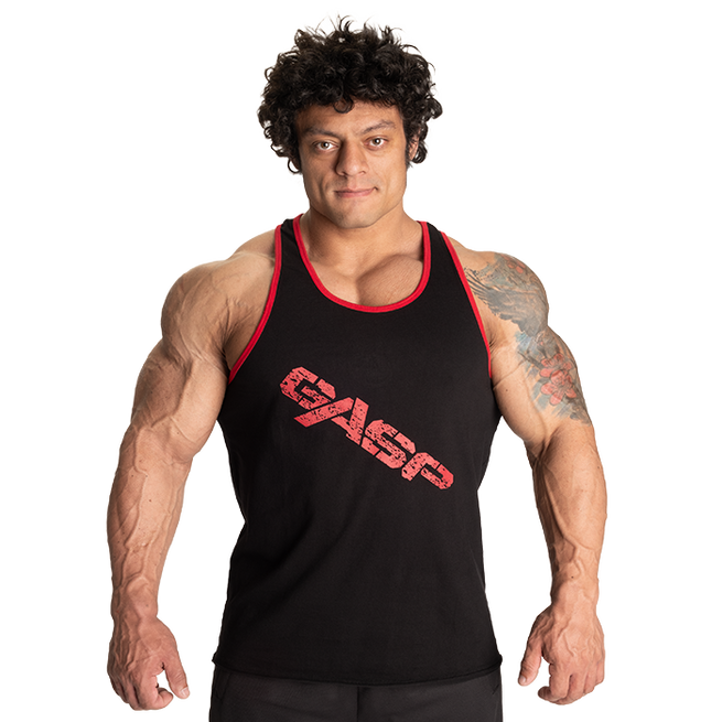 Vintage T-Back Top Sort/Rød