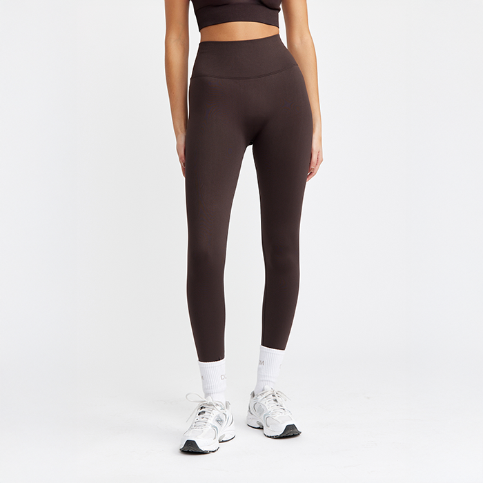 Drop Of Mindfulness Signature Seamless Tights, , Dark Brown