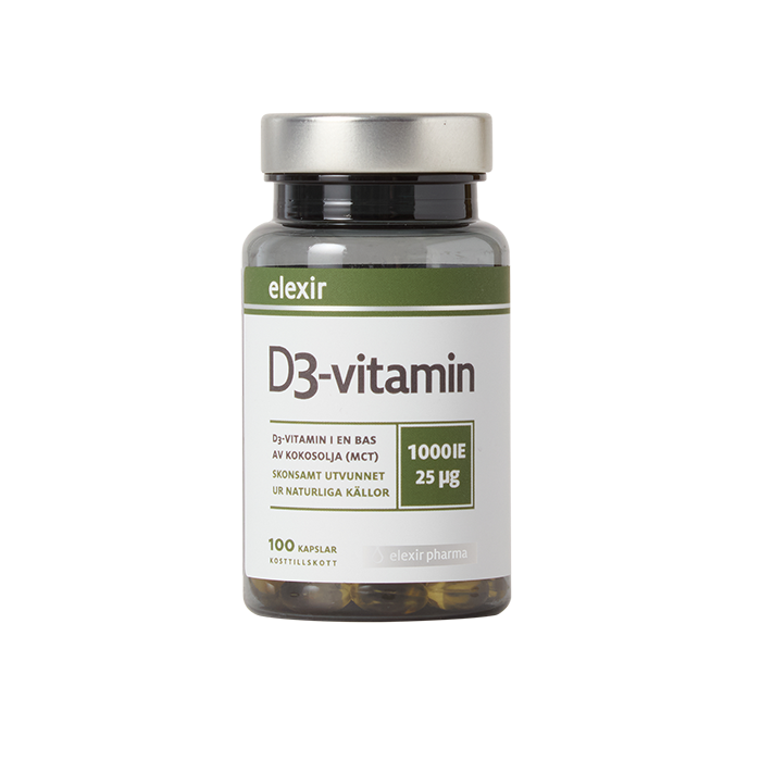 Vitamin D3 25 mcg 1000 IE 100 kapsler