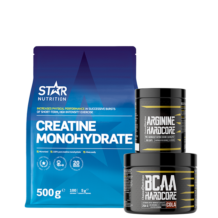 Ydeevnepakke: Kreatin + BCAA + Arginin