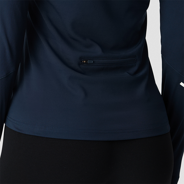 Everyday Lang&aelig;rmet Stribet 1/4 Zip Bl&aring;