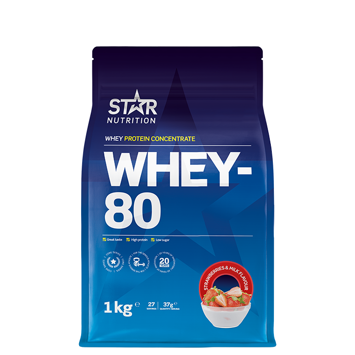 Star Nutrition Whey-80 Strawberries & Milk 1000g