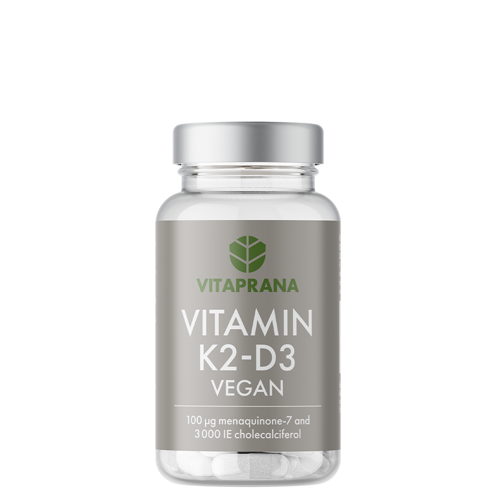 Vitamin K2+D3 (vegansk), 100 kapsler