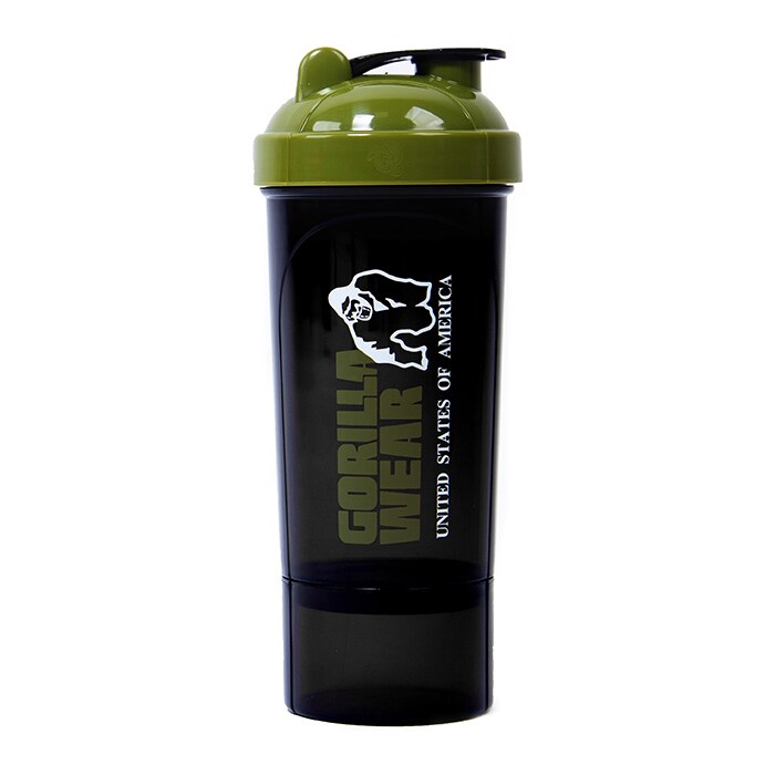 Shaker Compact 500 ml, sort/hærgrøn, Gorilla Wear
