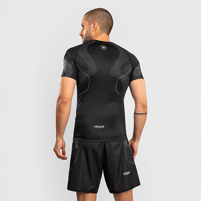 Nexus Rashguard Kort&aelig;rmet Sort S&oslash;lv