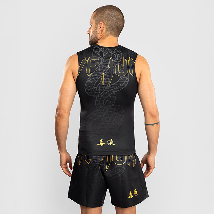 Serpenti Rashguard &AElig;rmel&oslash;s Sort S&oslash;lv Guld
