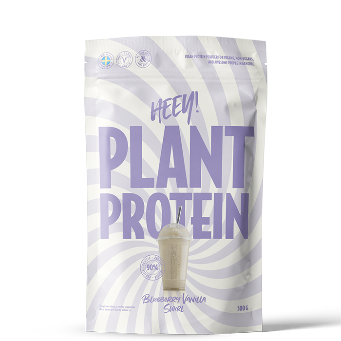 Heey! Vegan Plant Protein + Vitamin B12 Blueberry Vanilla Swirl (500 g)