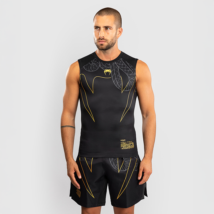 Serpenti Rashguard Ærmeløs Sort Sølv Guld