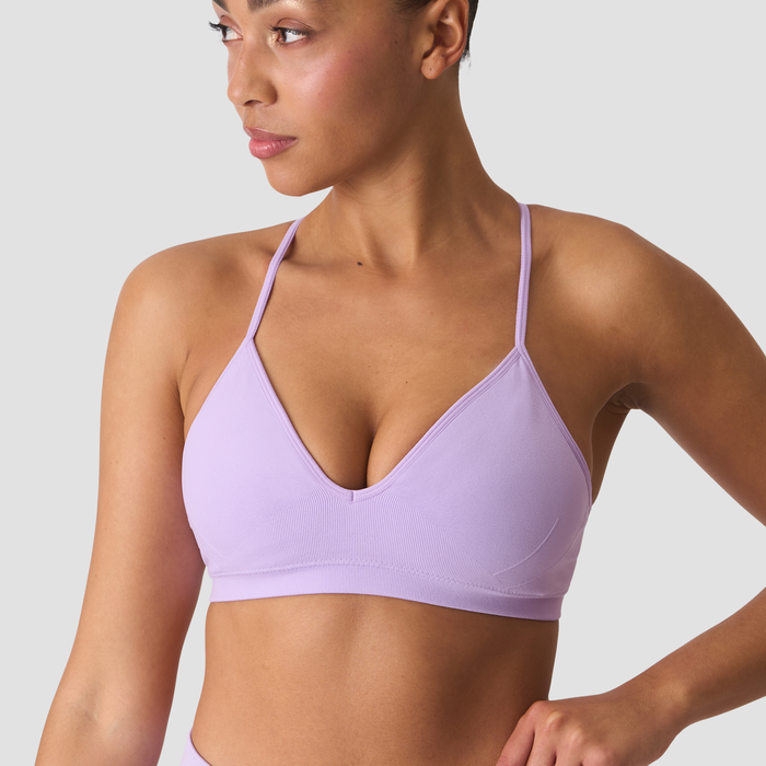 Smooth Seamless Sports BH med Tynde Stropper Lilla