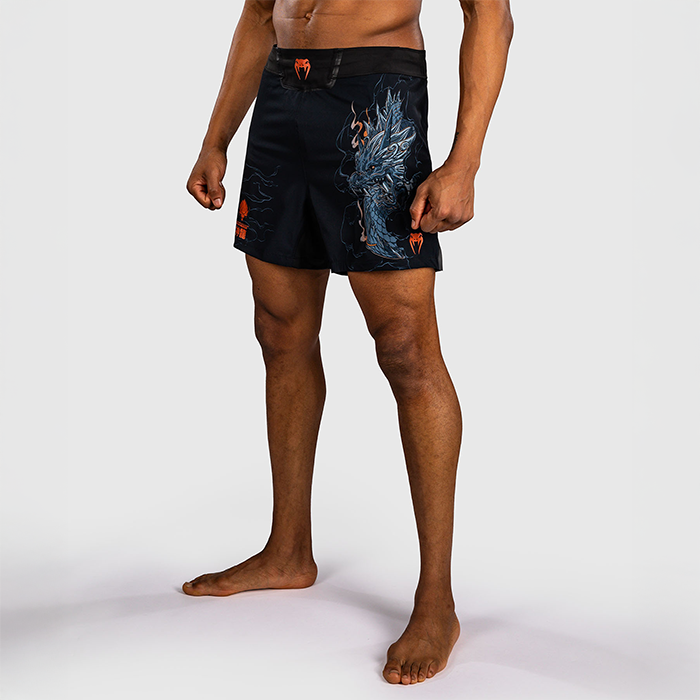 Venum Thunder Dragon Fightshorts Sort Grå Kobber