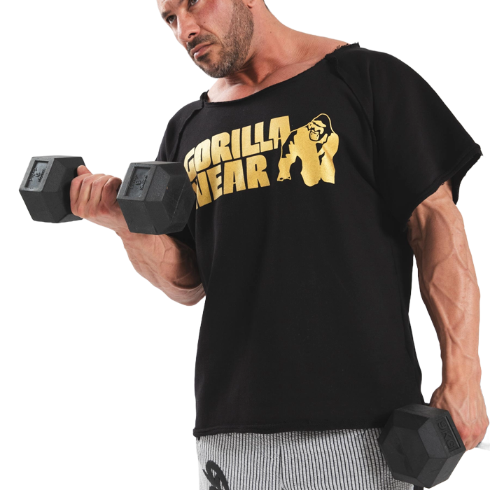 Classic Workout Top, Black/Gold