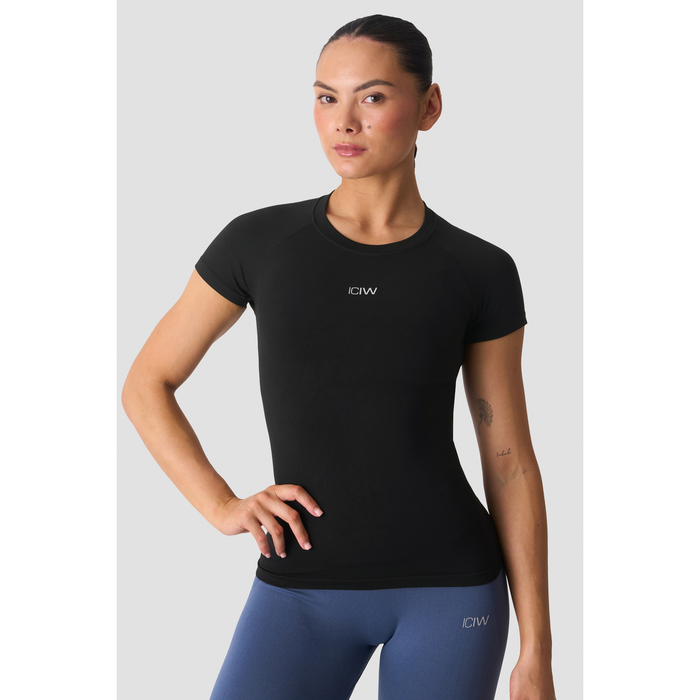 Smooth Seamless T shirt Sort