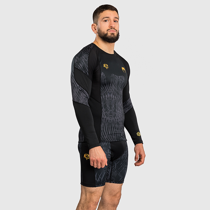 Venum X Chimaev Wild Borz Rashguard Lang&aelig;rmet Sort Gr&aring;