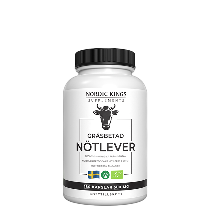 Nordic Kings Græsfodret Okselever ØKO, 180 kapsler