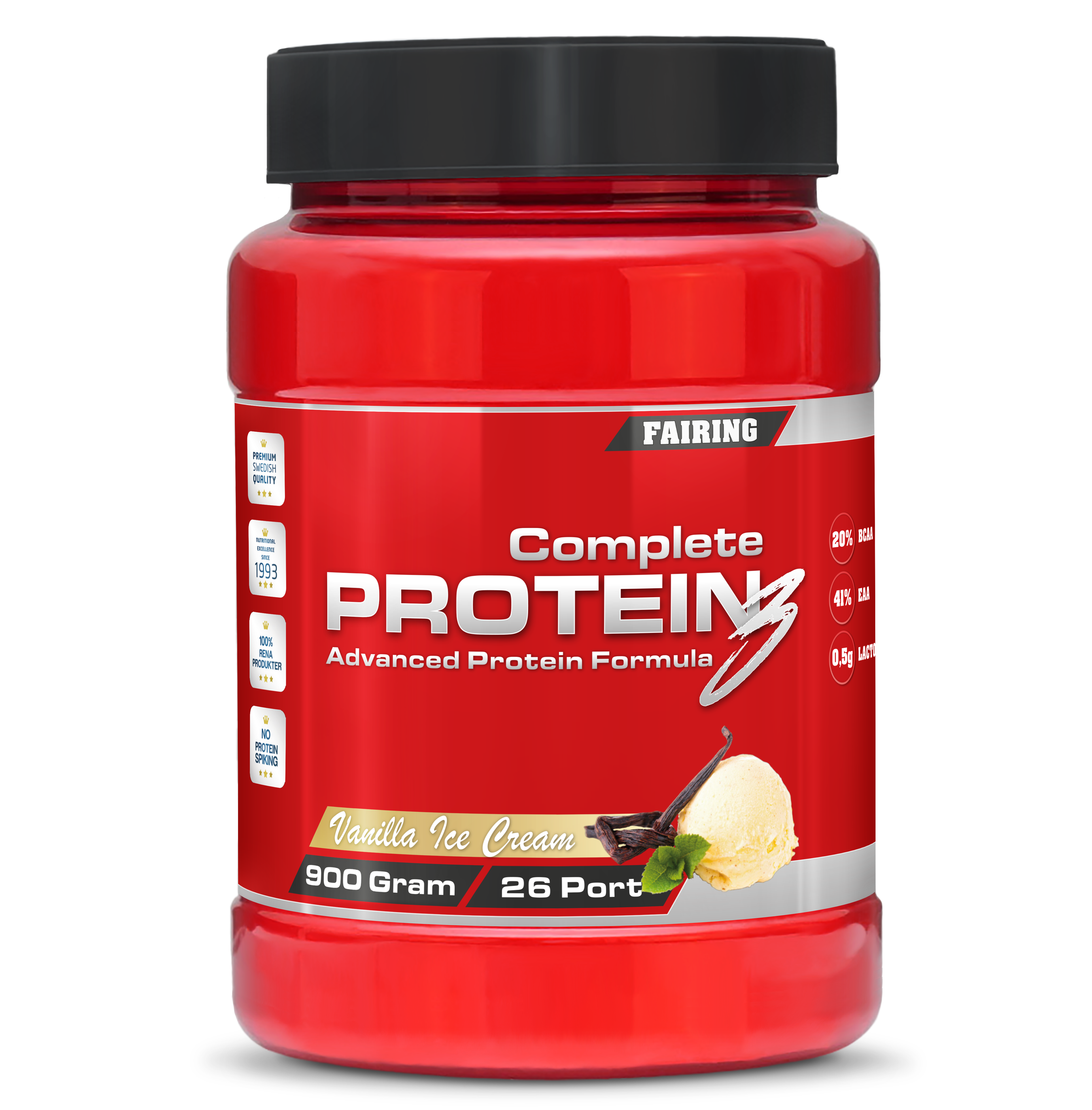 Komplet Protein 3 Blandet protein 900 g strawberry