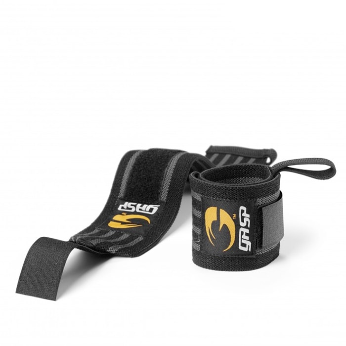 Hardcore Wrist Wraps, One size, Black / grey